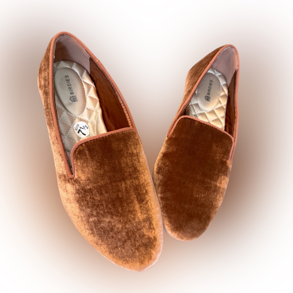 Birdie velvet flats